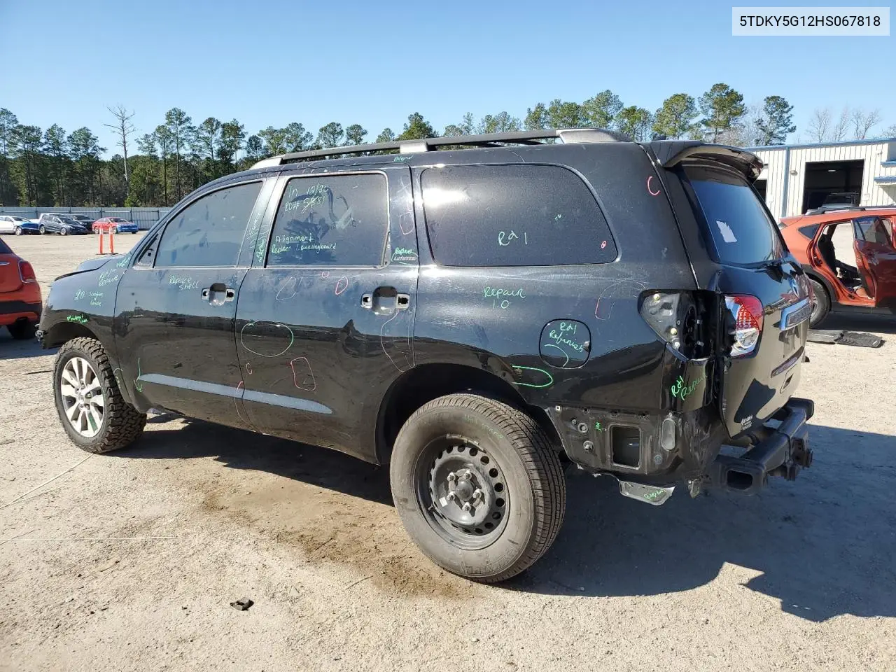 2017 Toyota Sequoia Limited VIN: 5TDKY5G12HS067818 Lot: 43726285