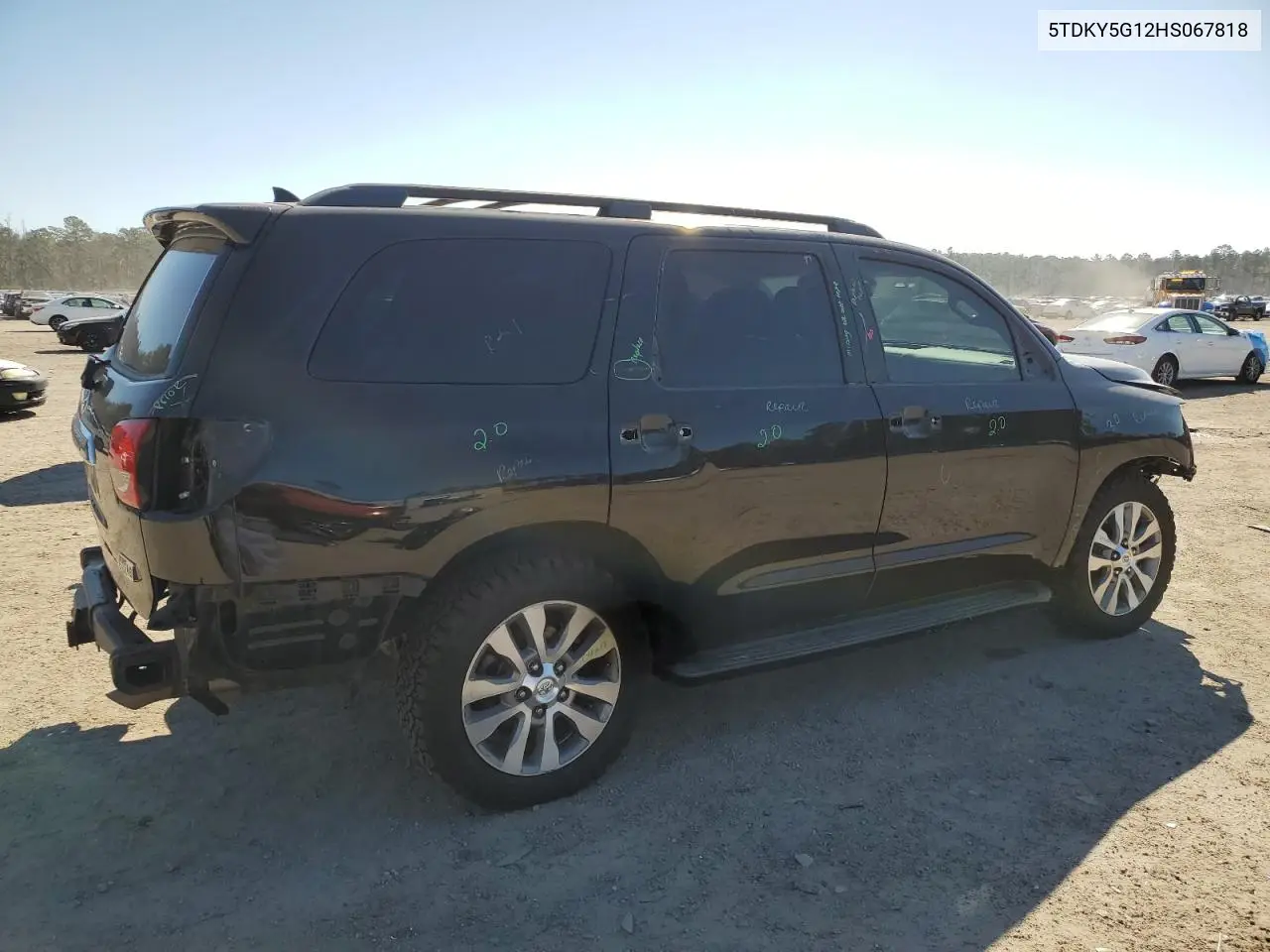 2017 Toyota Sequoia Limited VIN: 5TDKY5G12HS067818 Lot: 43726285