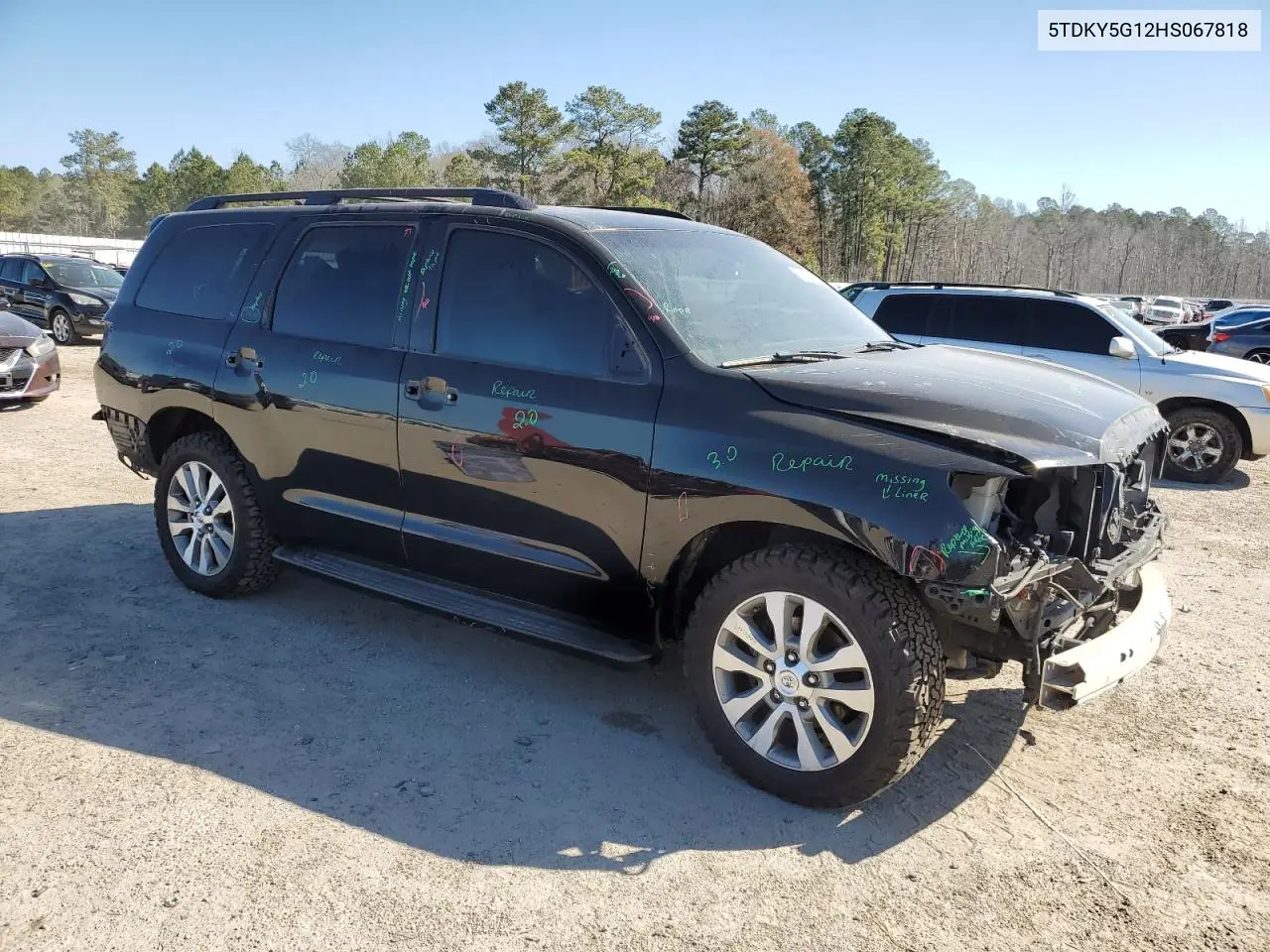 2017 Toyota Sequoia Limited VIN: 5TDKY5G12HS067818 Lot: 43726285