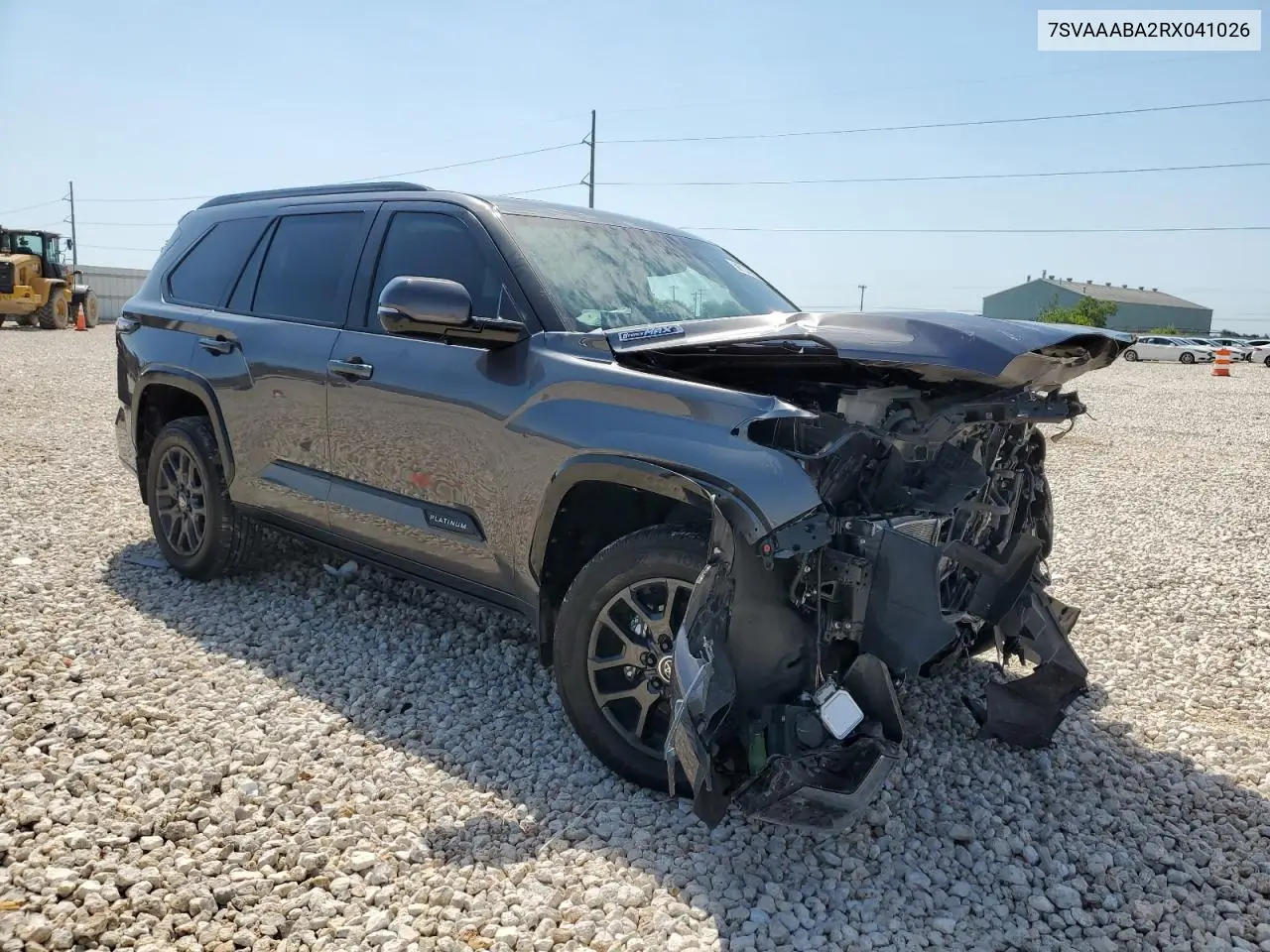 2024 Toyota Sequoia Sr5 VIN: 7SVAAABA2RX041026 Lot: 56734925