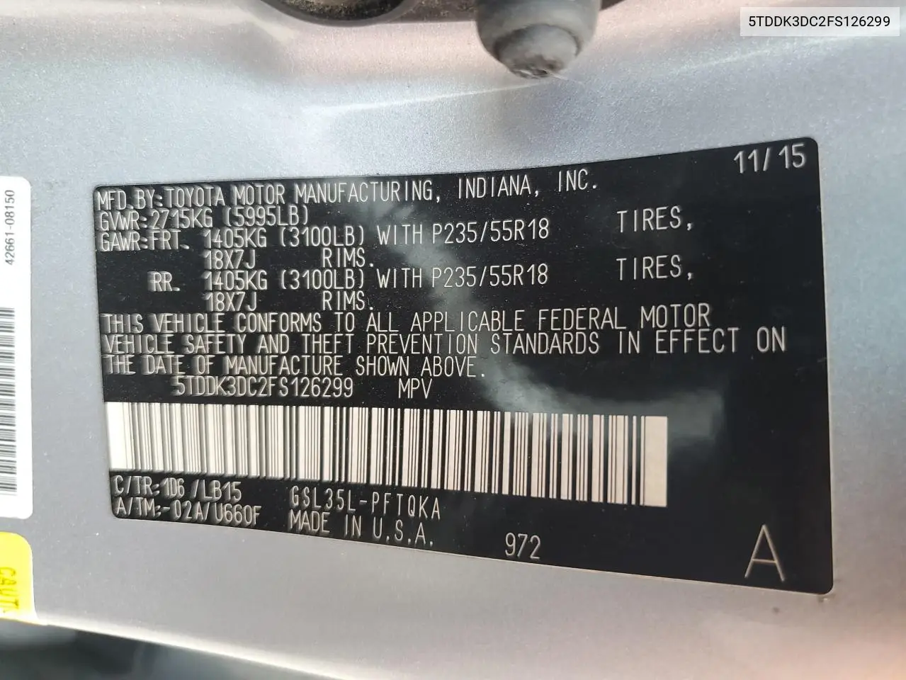 1999 Toyota Sienna Xle VIN: 5TDDK3DC2FS126299 Lot: 65583905