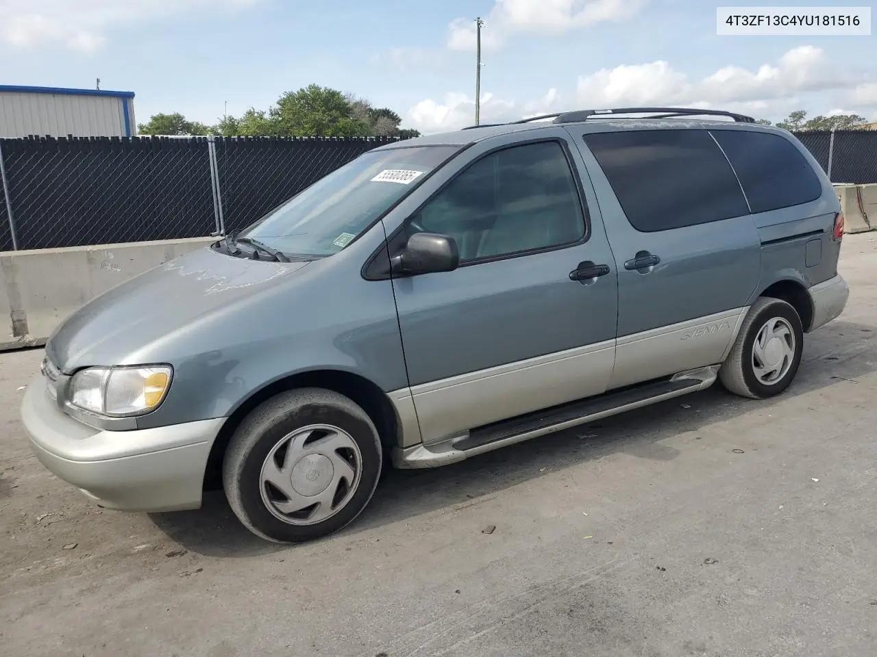 2000 Toyota Sienna Le VIN: 4T3ZF13C4YU181516 Lot: 55500365