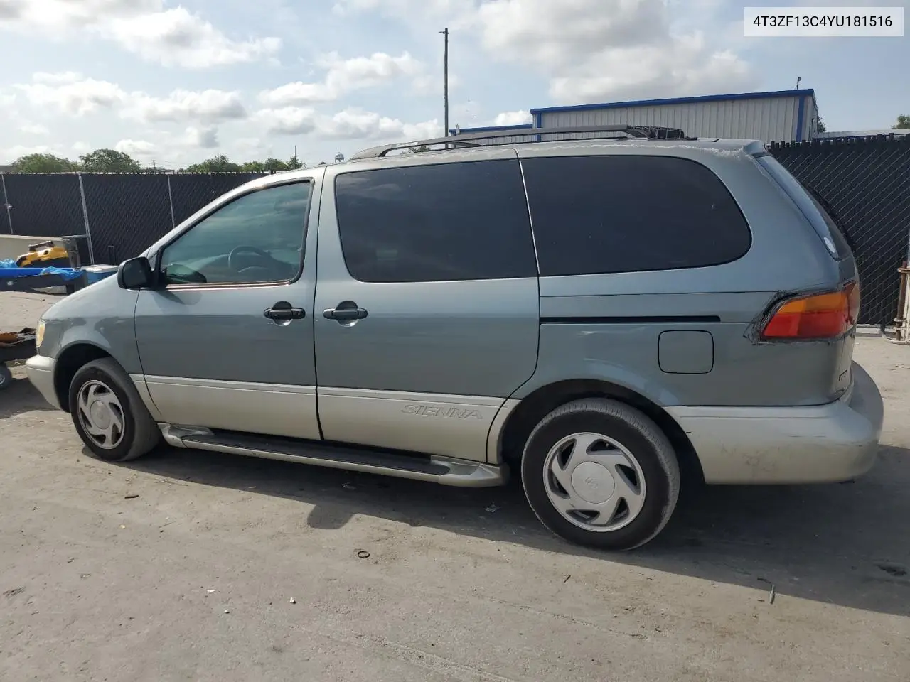 2000 Toyota Sienna Le VIN: 4T3ZF13C4YU181516 Lot: 55500365