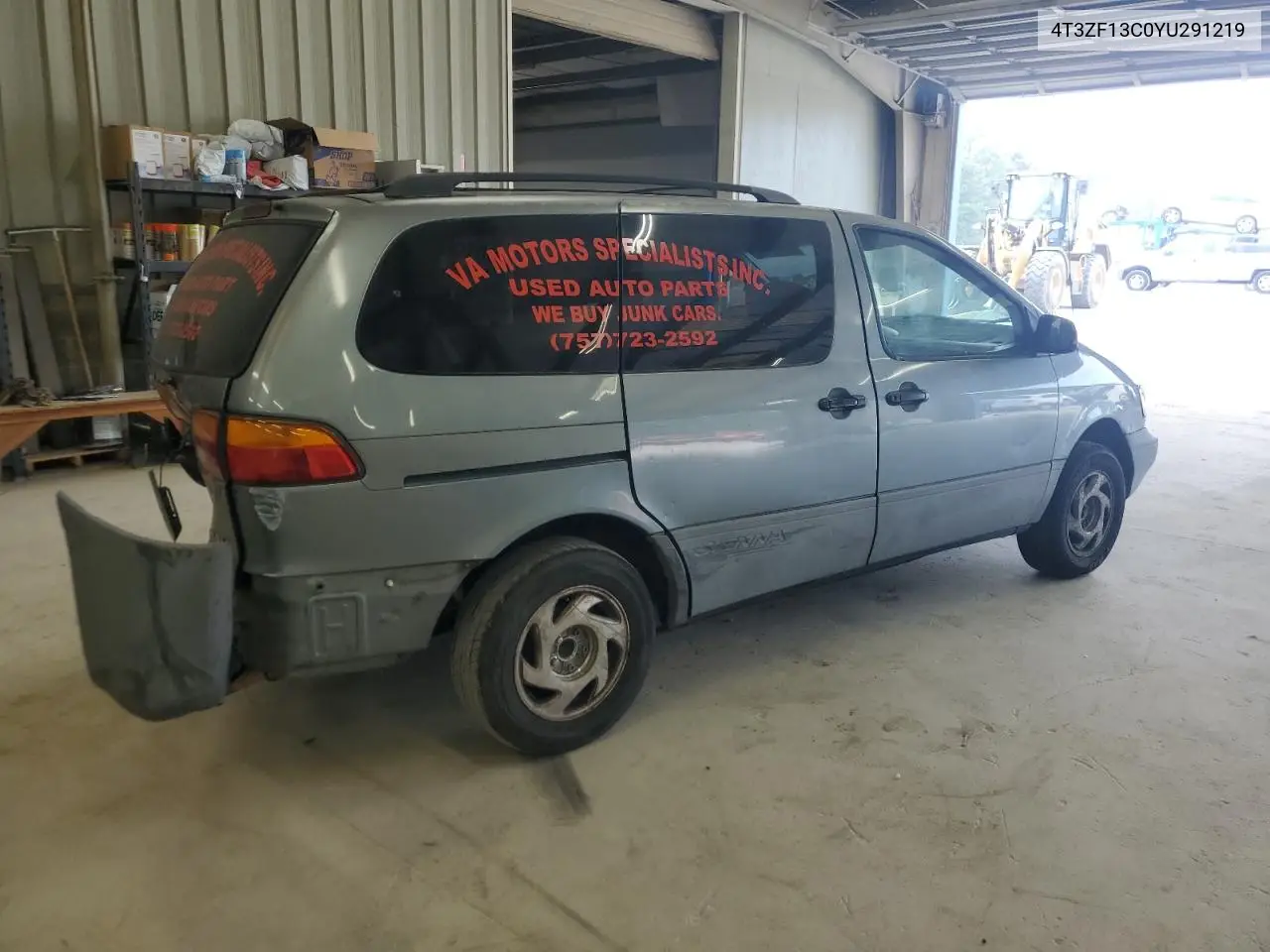 2000 Toyota Sienna Le VIN: 4T3ZF13C0YU291219 Lot: 62266815