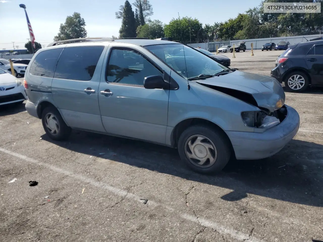 2000 Toyota Sienna Le VIN: 4T3ZF13C6YU216055 Lot: 65271555