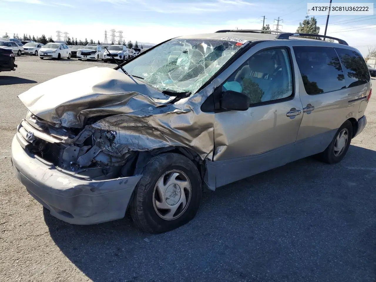 2001 Toyota Sienna Le VIN: 4T3ZF13C81U362222 Lot: 47021435