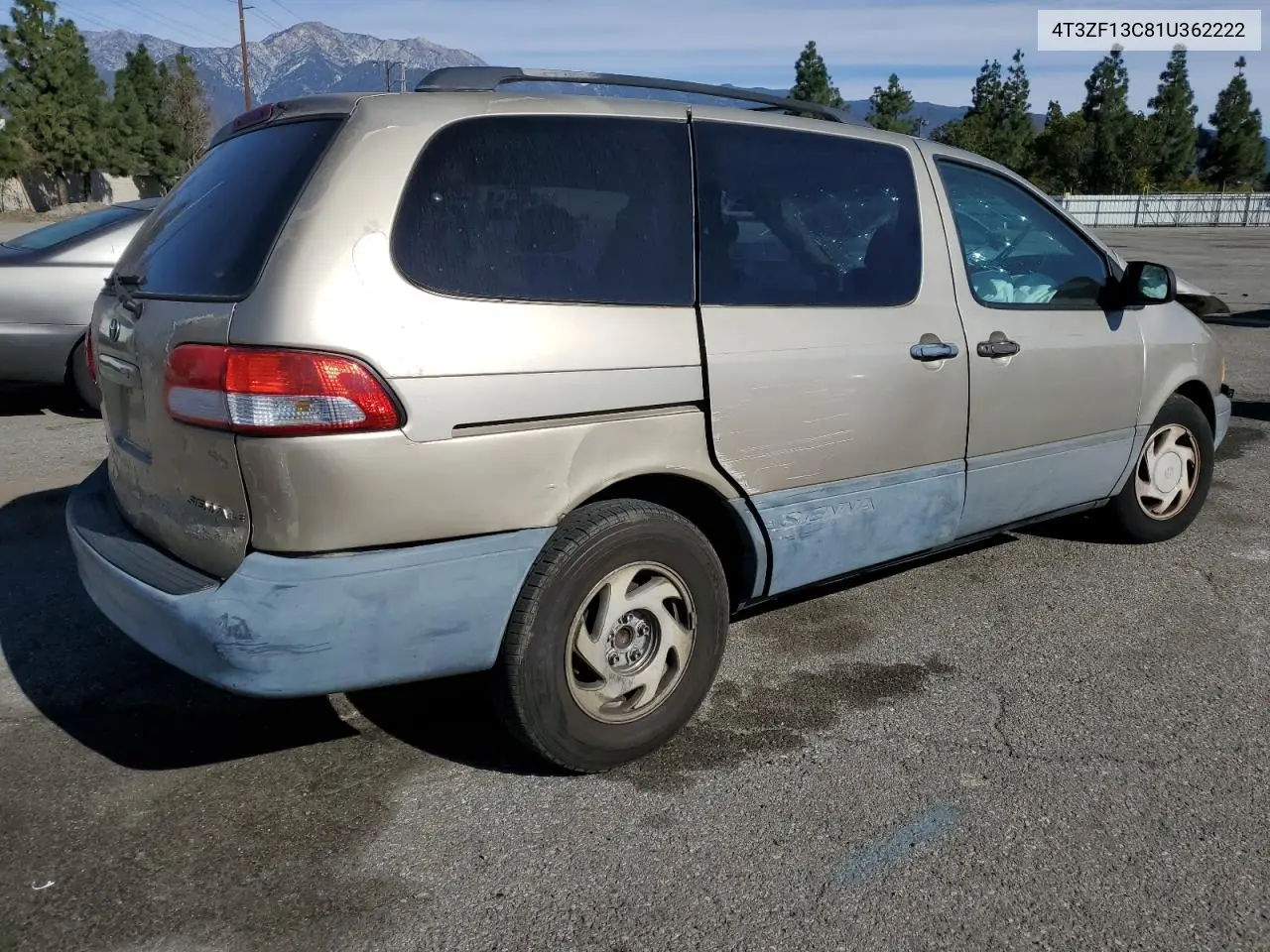 2001 Toyota Sienna Le VIN: 4T3ZF13C81U362222 Lot: 47021435