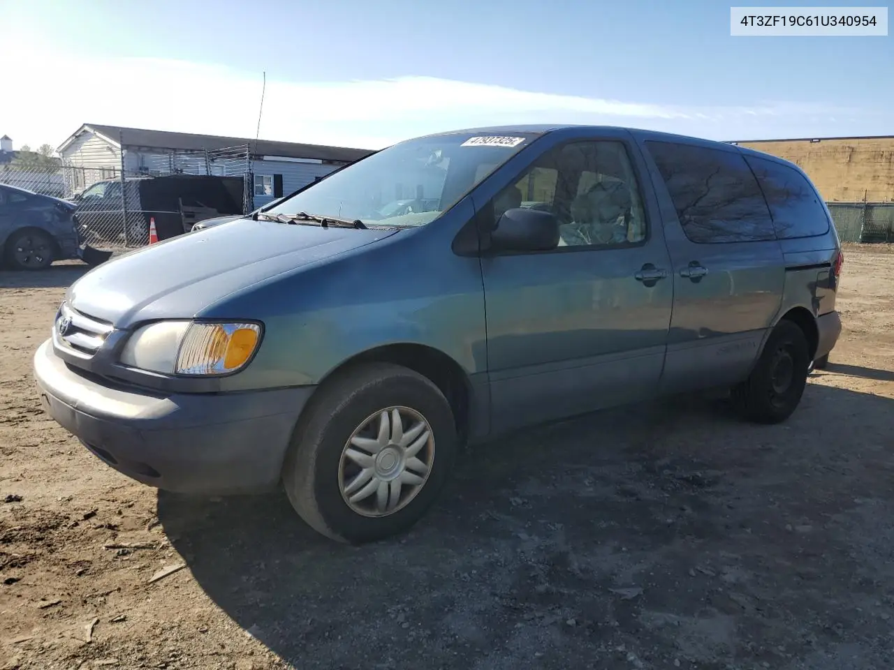 2001 Toyota Sienna Ce VIN: 4T3ZF19C61U340954 Lot: 47937325