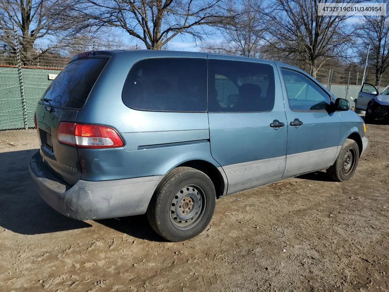 2001 Toyota Sienna Ce VIN: 4T3ZF19C61U340954 Lot: 47937325