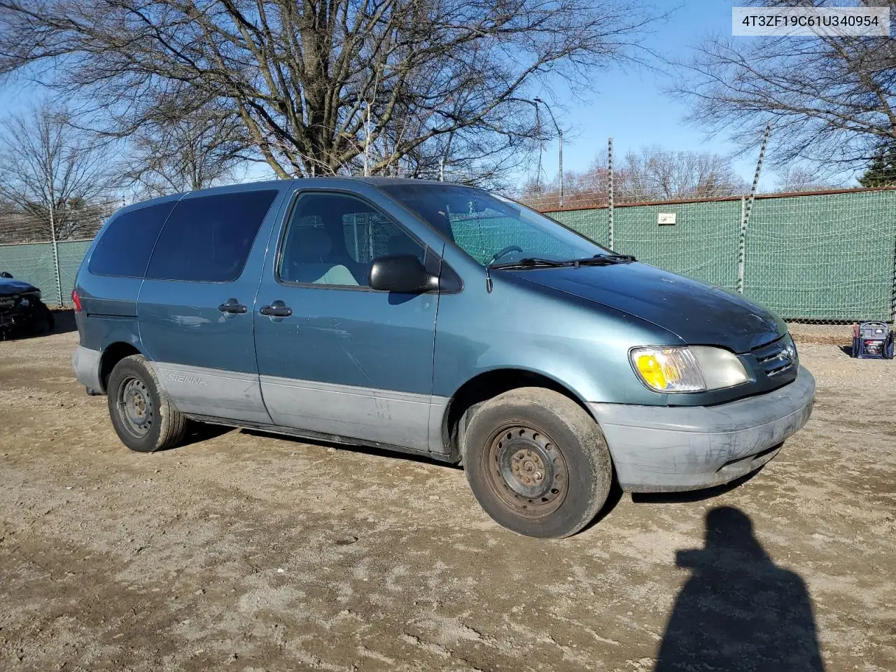 2001 Toyota Sienna Ce VIN: 4T3ZF19C61U340954 Lot: 47937325