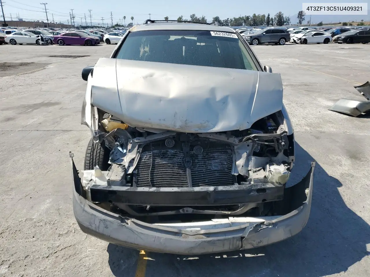 2001 Toyota Sienna Le VIN: 4T3ZF13C51U409321 Lot: 56232605