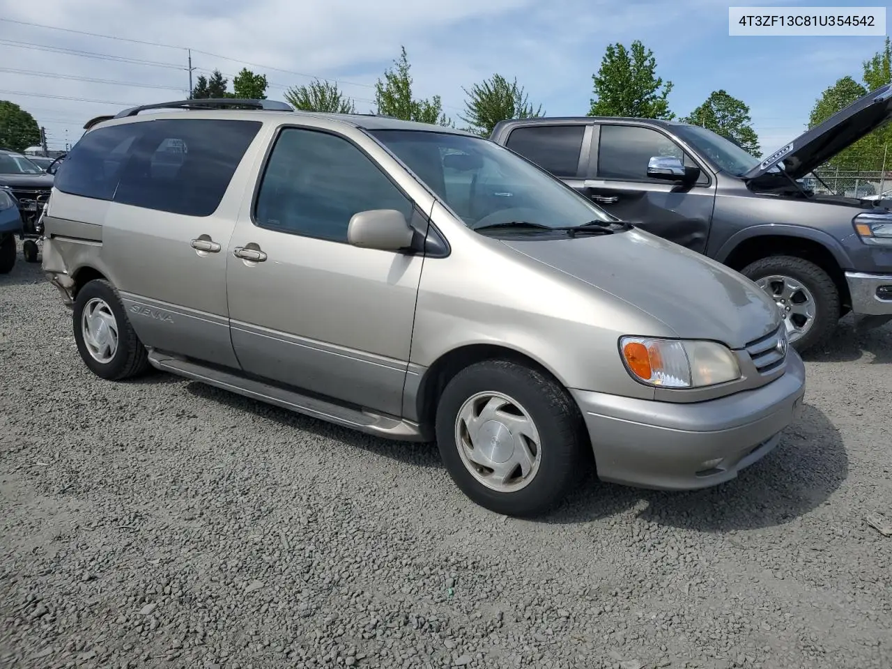 2001 Toyota Sienna Le VIN: 4T3ZF13C81U354542 Lot: 56240605