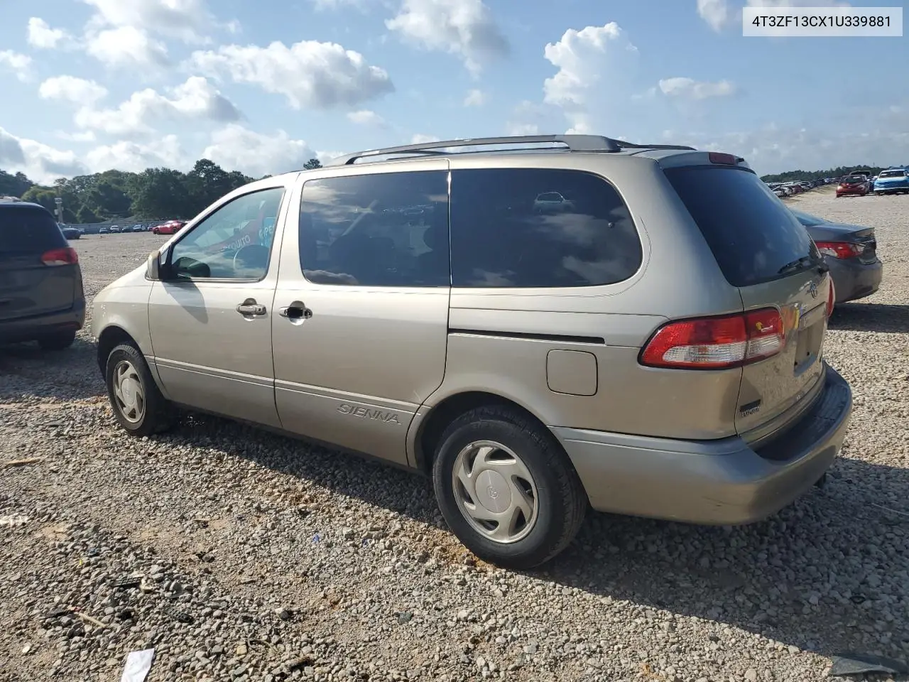 2001 Toyota Sienna Le VIN: 4T3ZF13CX1U339881 Lot: 61088725
