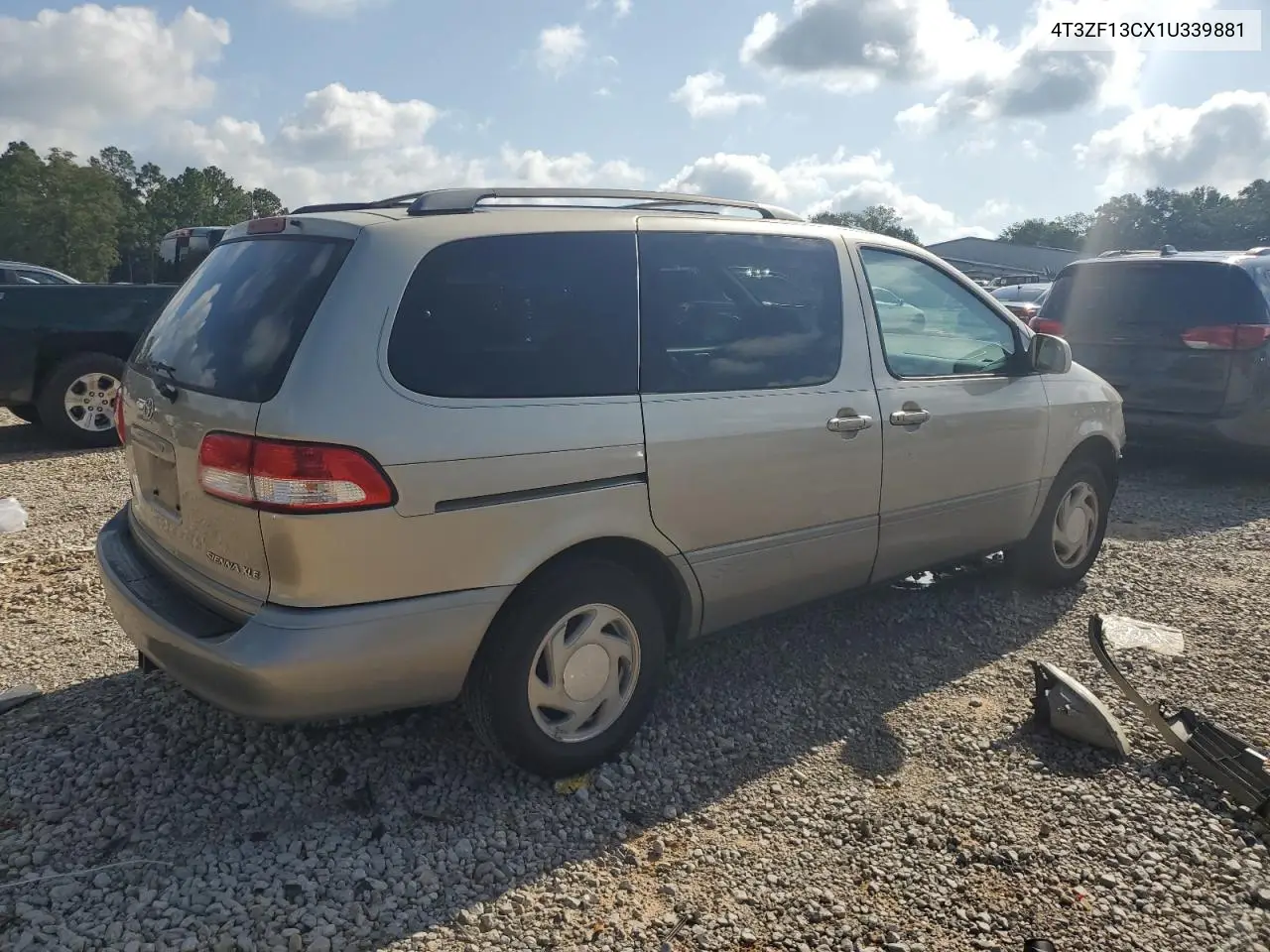 2001 Toyota Sienna Le VIN: 4T3ZF13CX1U339881 Lot: 61088725