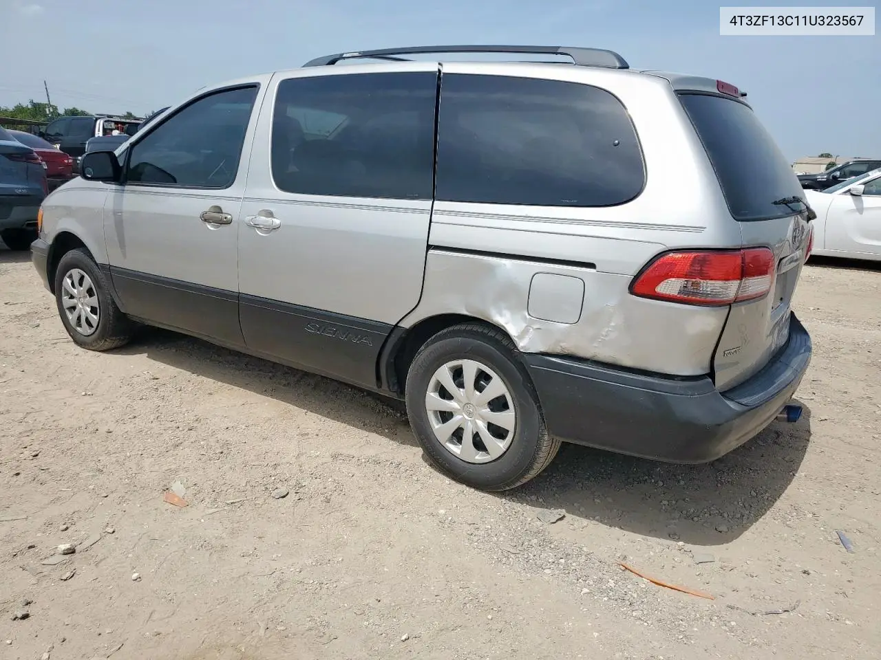 2001 Toyota Sienna Le VIN: 4T3ZF13C11U323567 Lot: 62585565
