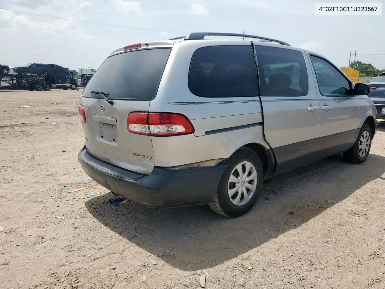 2001 Toyota Sienna Le VIN: 4T3ZF13C11U323567 Lot: 62585565
