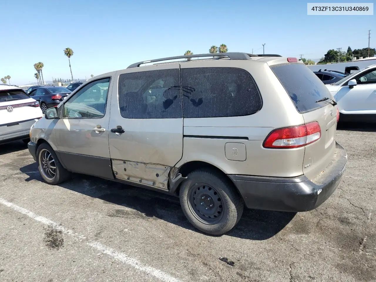 2001 Toyota Sienna Le VIN: 4T3ZF13C31U340869 Lot: 62891485