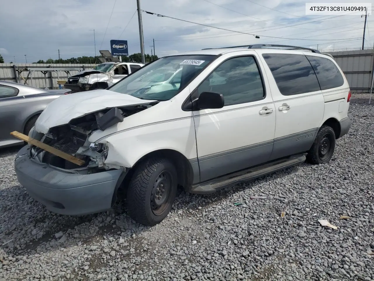 2001 Toyota Sienna Le VIN: 4T3ZF13C81U409491 Lot: 65229545