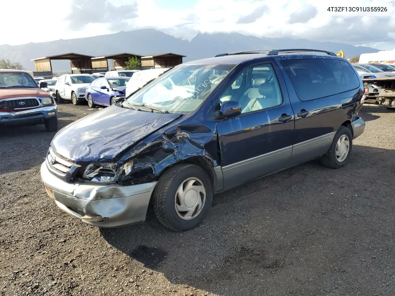 2001 Toyota Sienna Le VIN: 4T3ZF13C91U355926 Lot: 88992805