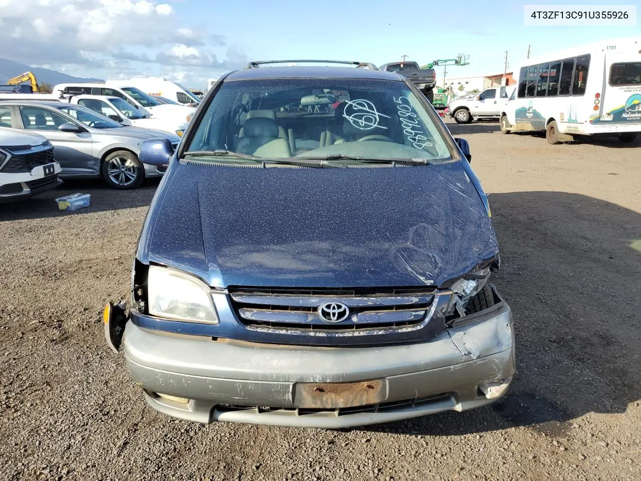 2001 Toyota Sienna Le VIN: 4T3ZF13C91U355926 Lot: 88992805