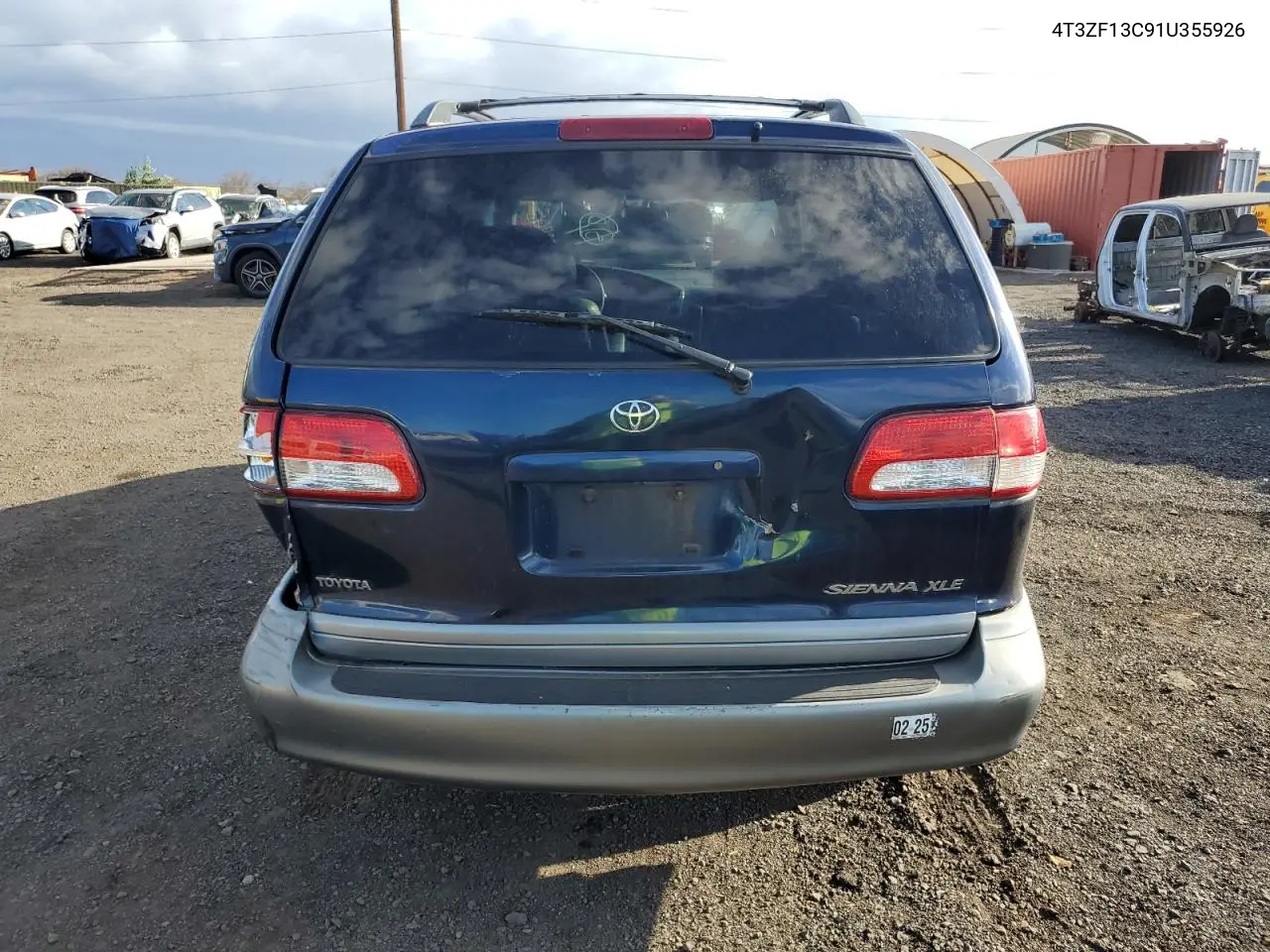 2001 Toyota Sienna Le VIN: 4T3ZF13C91U355926 Lot: 88992805