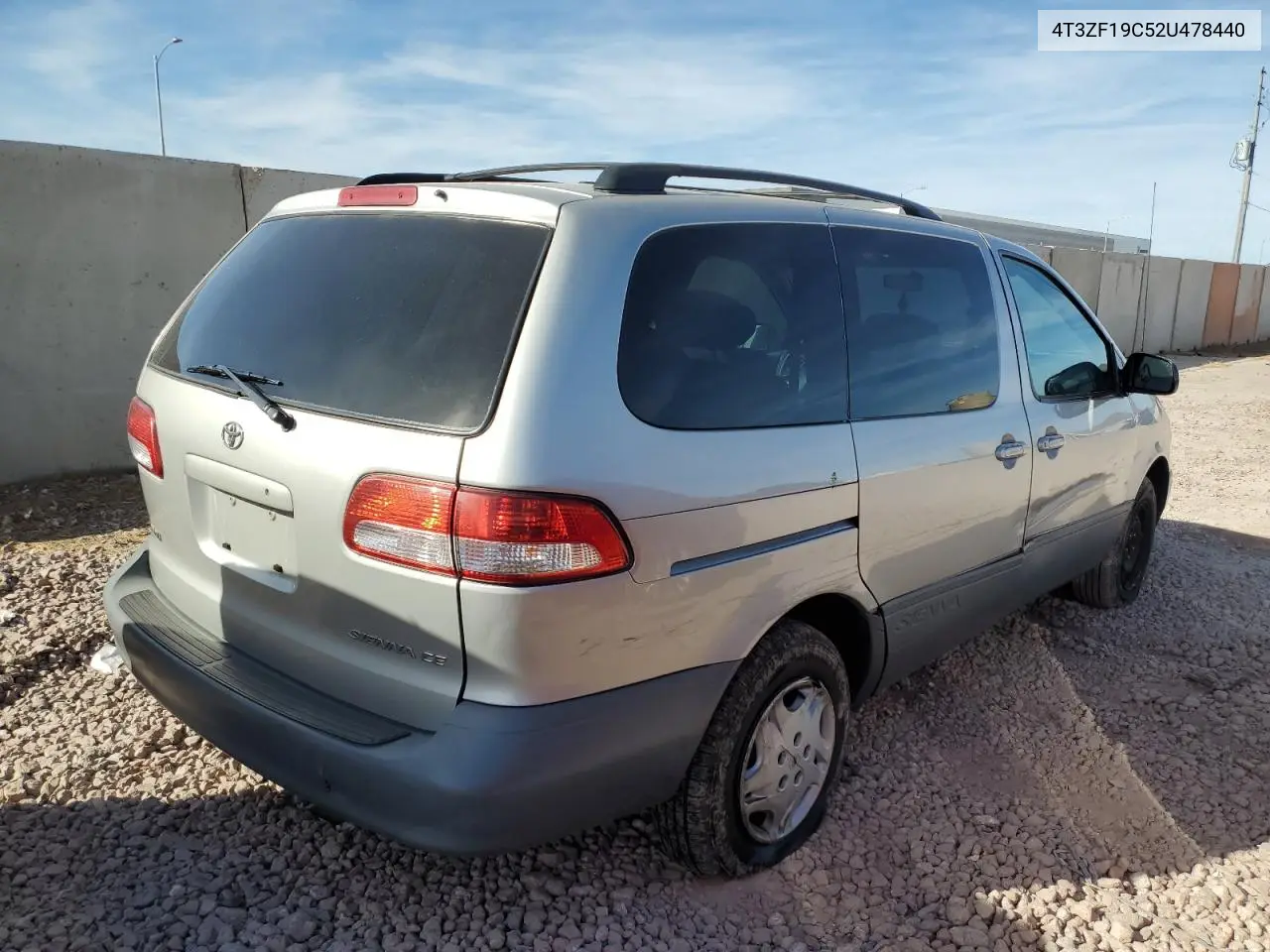 2002 Toyota Sienna Ce VIN: 4T3ZF19C52U478440 Lot: 42342105