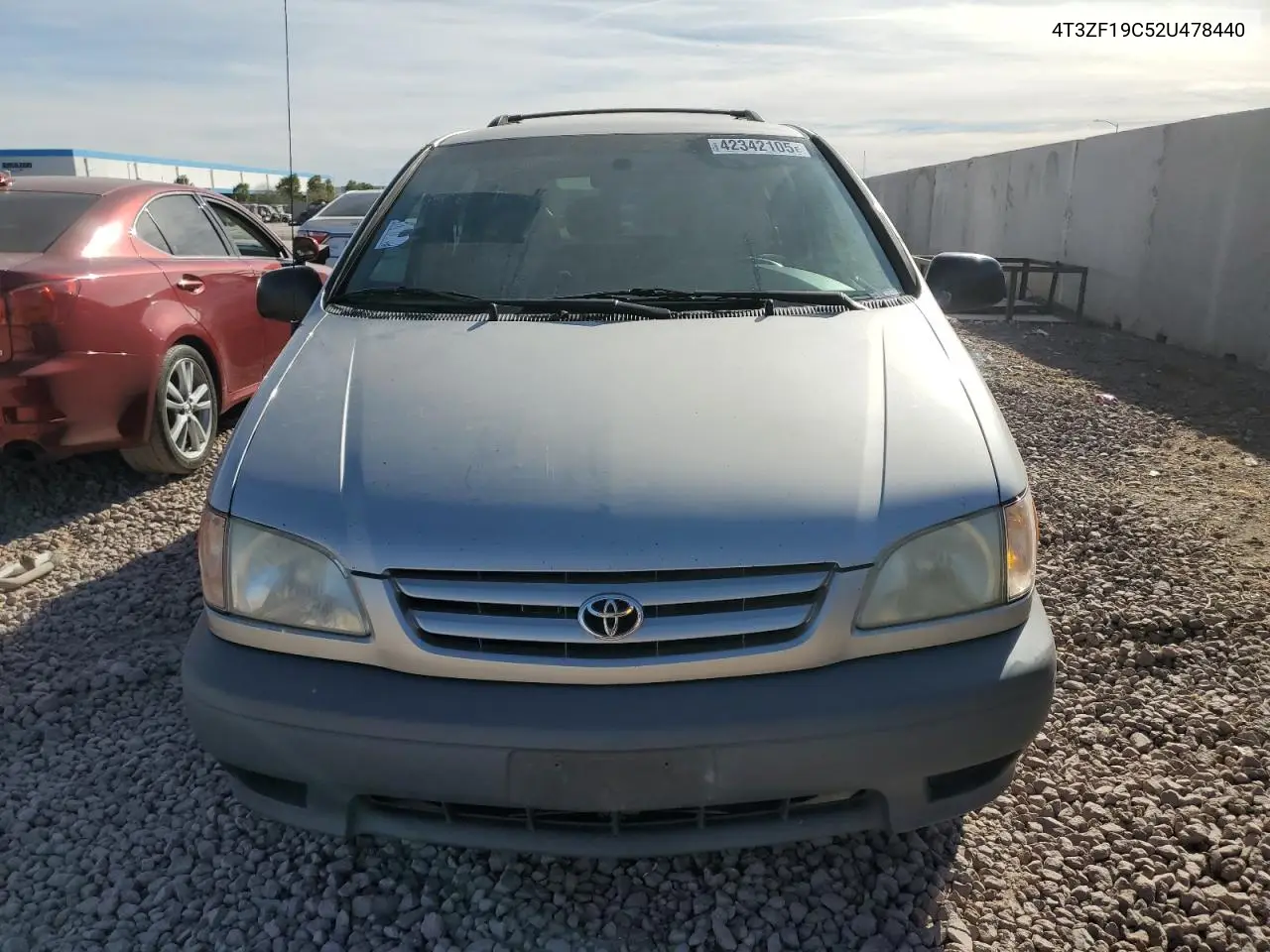 2002 Toyota Sienna Ce VIN: 4T3ZF19C52U478440 Lot: 42342105
