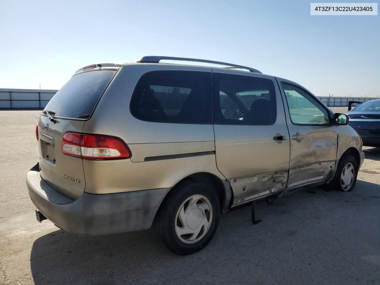 2002 Toyota Sienna Le VIN: 4T3ZF13C22U423405 Lot: 53753045