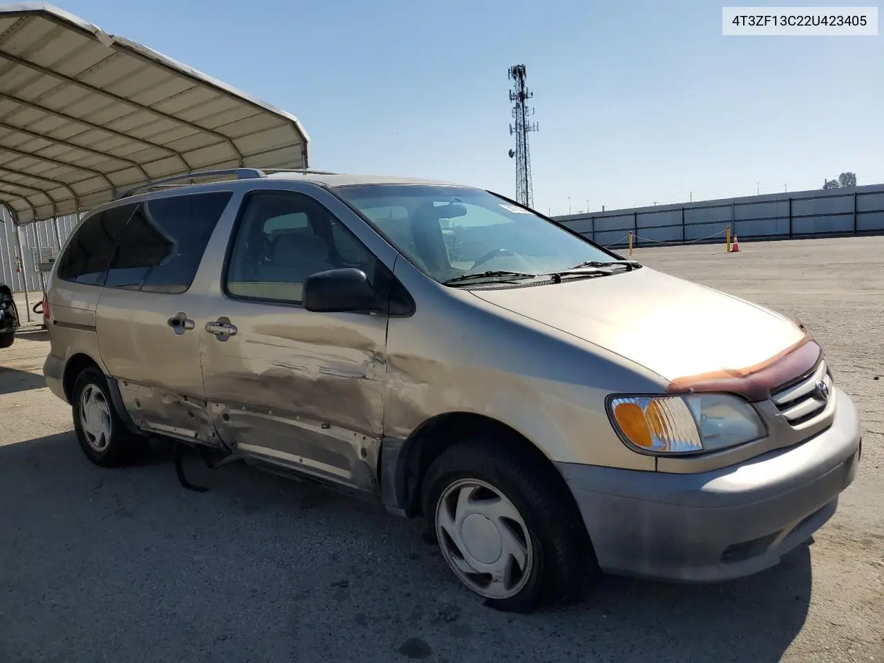 2002 Toyota Sienna Le VIN: 4T3ZF13C22U423405 Lot: 53753045