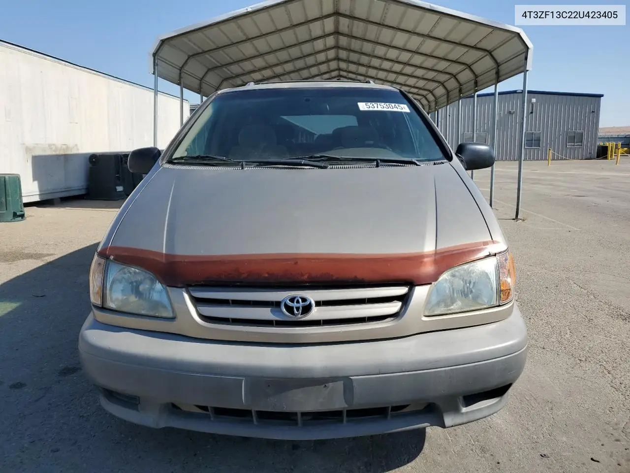 2002 Toyota Sienna Le VIN: 4T3ZF13C22U423405 Lot: 53753045