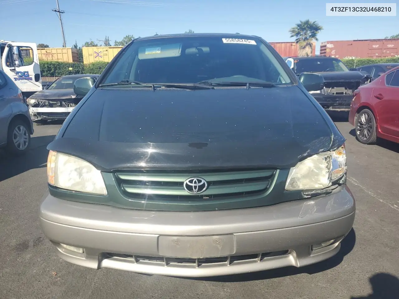 2002 Toyota Sienna Le VIN: 4T3ZF13C32U468210 Lot: 55858245