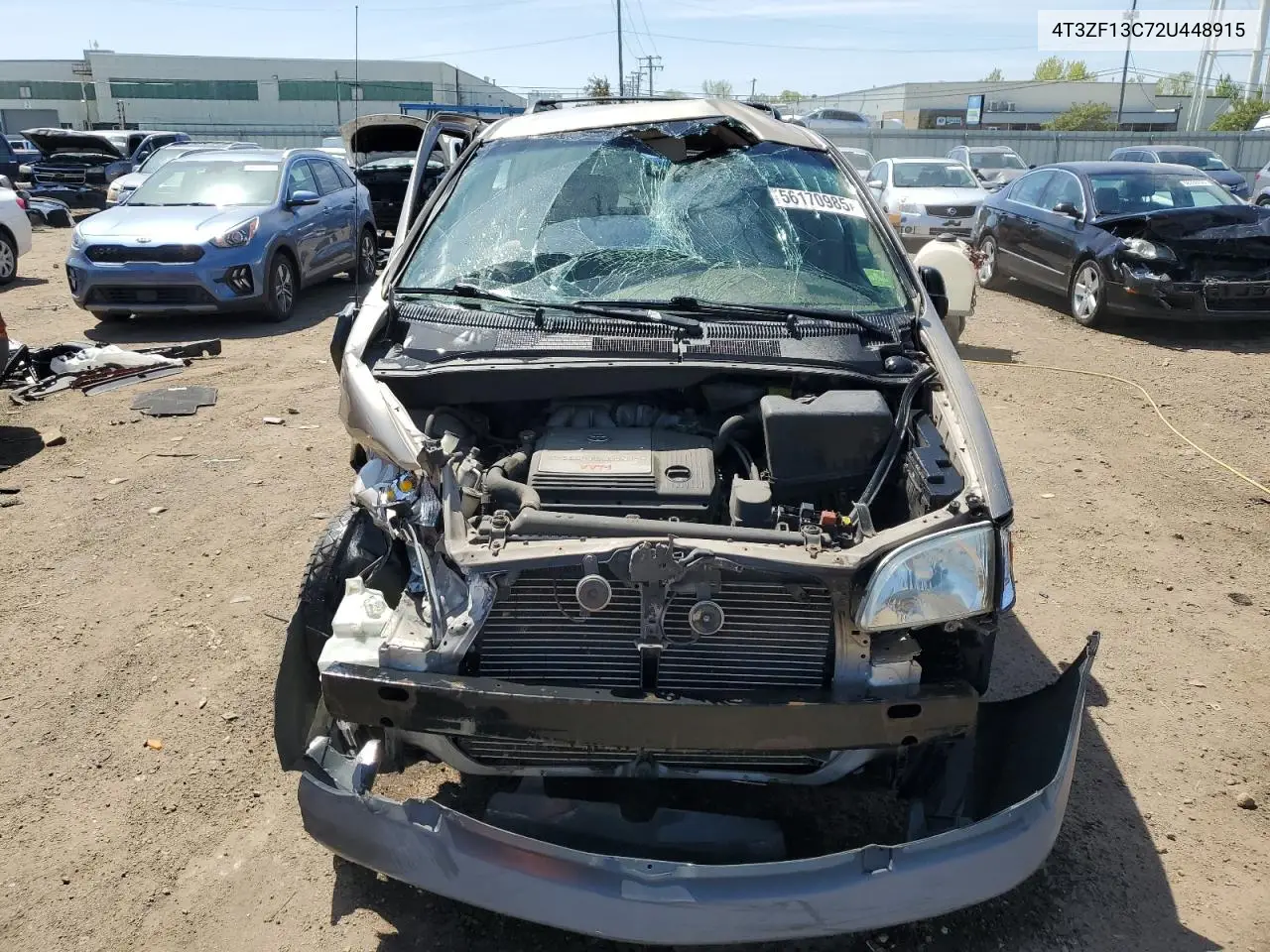 2002 Toyota Sienna Le VIN: 4T3ZF13C72U448915 Lot: 56170985