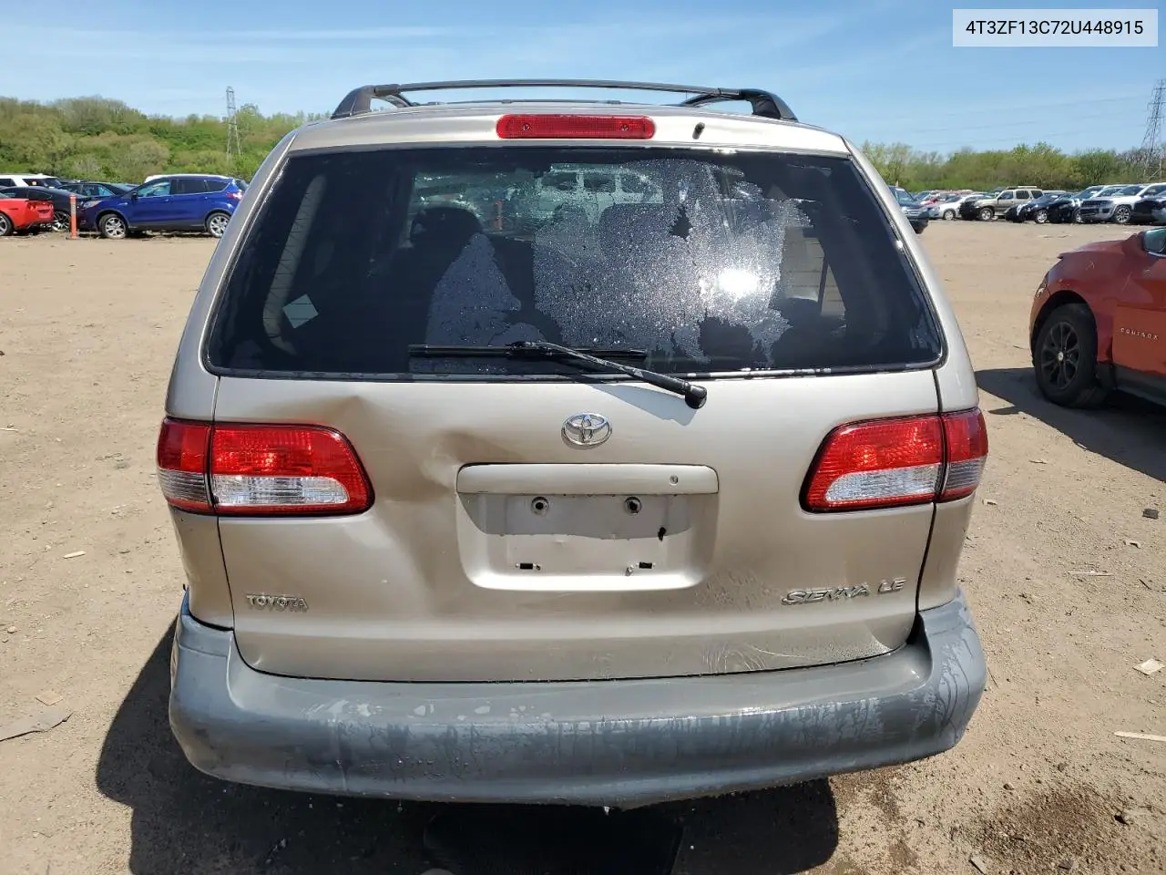 2002 Toyota Sienna Le VIN: 4T3ZF13C72U448915 Lot: 56170985