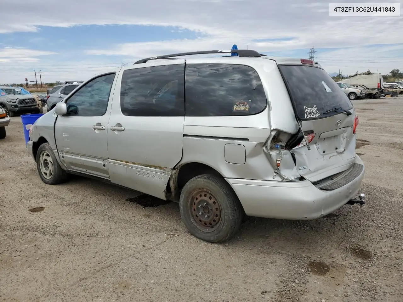 2002 Toyota Sienna Le VIN: 4T3ZF13C62U441843 Lot: 57084835