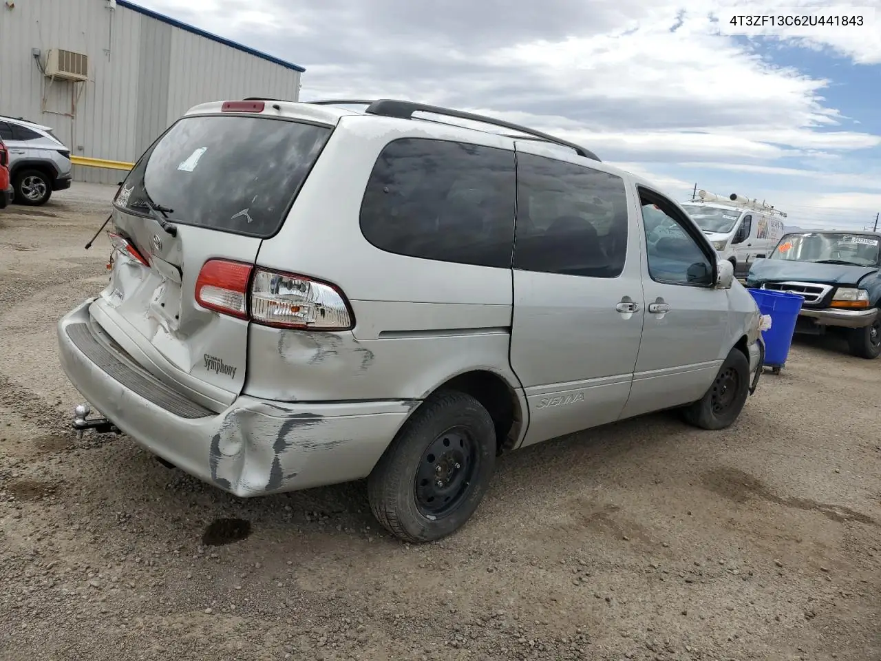 2002 Toyota Sienna Le VIN: 4T3ZF13C62U441843 Lot: 57084835