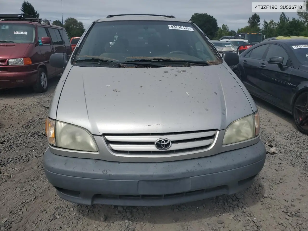 2002 Toyota Sienna Ce VIN: 4T3ZF19C13U536710 Lot: 63716495