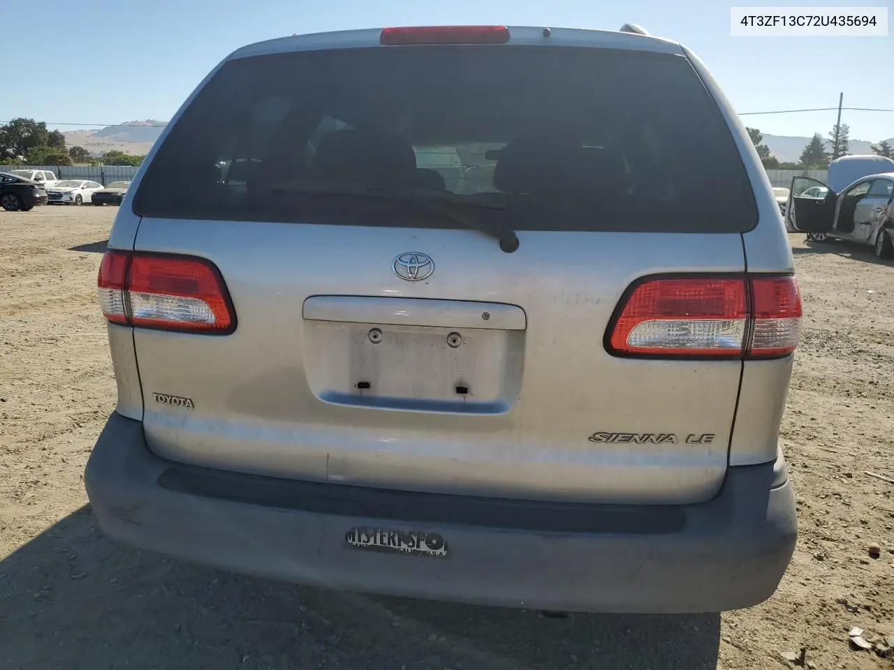 2002 Toyota Sienna Le VIN: 4T3ZF13C72U435694 Lot: 64254495