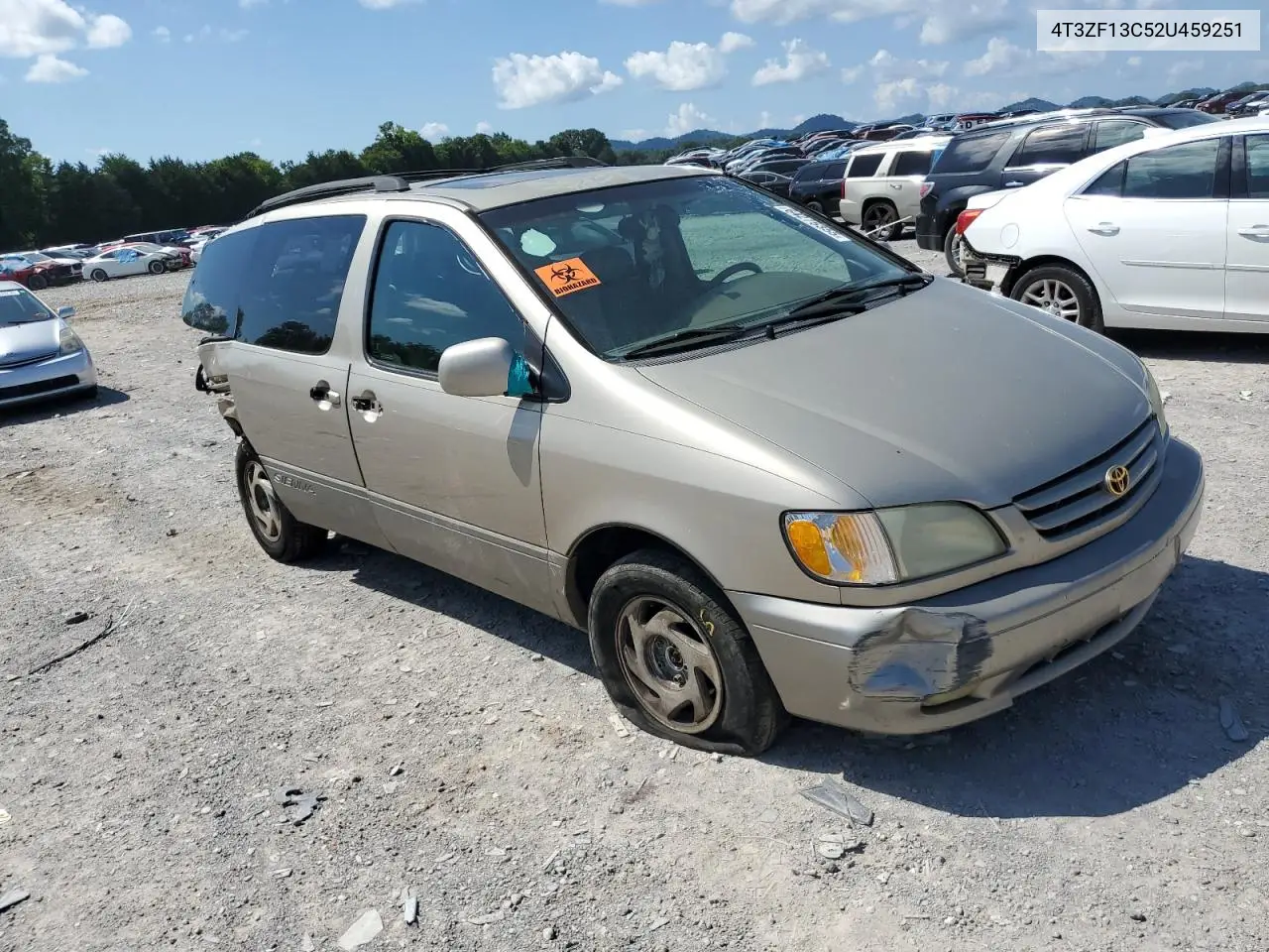 2002 Toyota Sienna Le VIN: 4T3ZF13C52U459251 Lot: 64275355