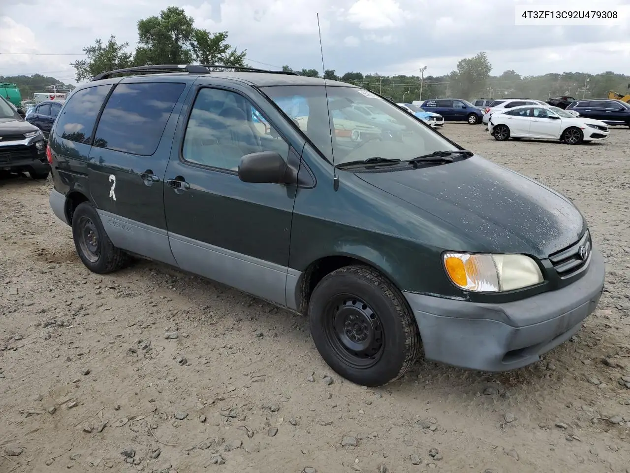 2002 Toyota Sienna Le VIN: 4T3ZF13C92U479308 Lot: 65968025