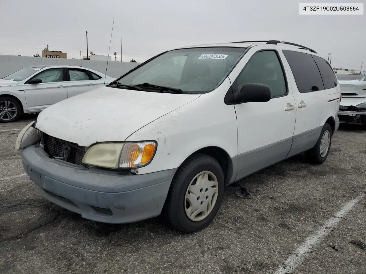 2002 Toyota Sienna Ce VIN: 4T3ZF19C02U503664 Lot: 66202555