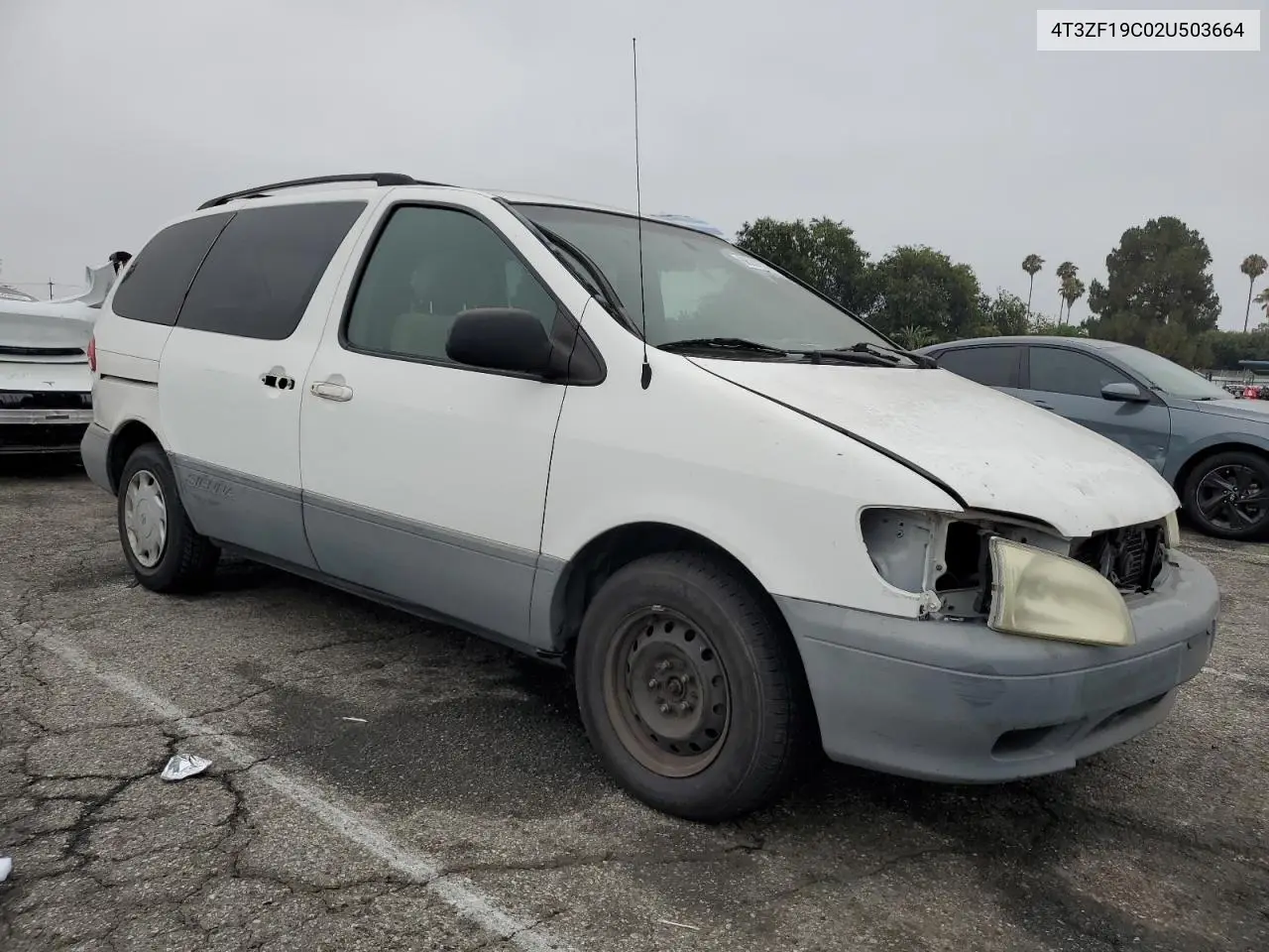 2002 Toyota Sienna Ce VIN: 4T3ZF19C02U503664 Lot: 66202555