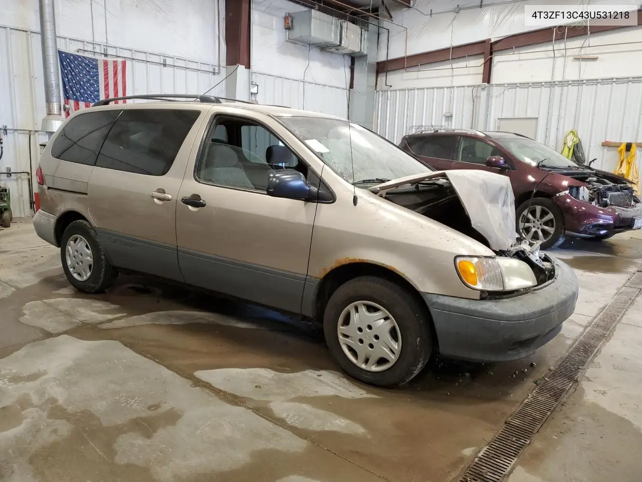 2003 Toyota Sienna Le VIN: 4T3ZF13C43U531218 Lot: 56753215