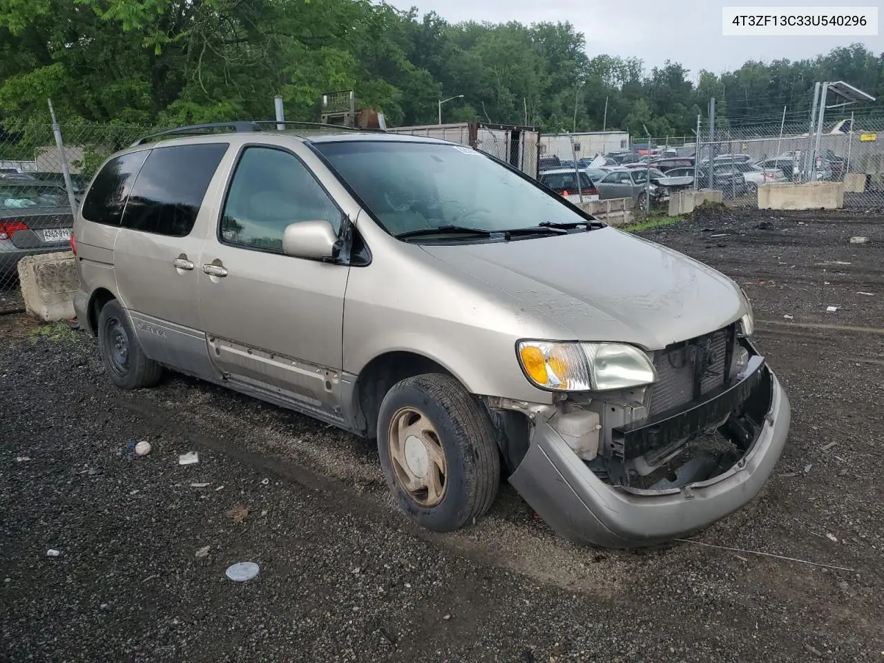 2003 Toyota Sienna Le VIN: 4T3ZF13C33U540296 Lot: 62643745