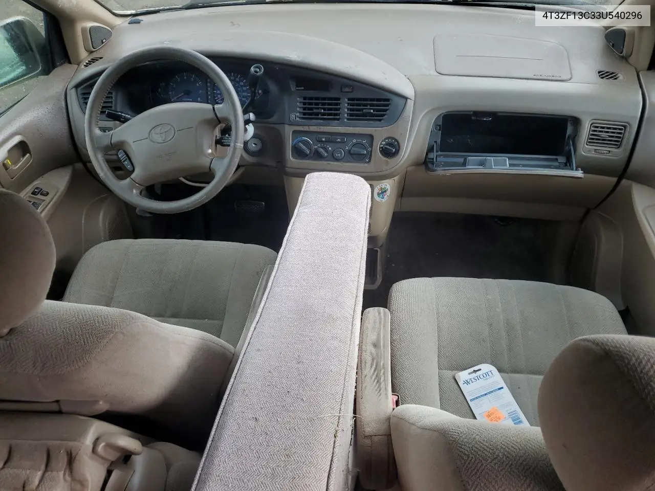 2003 Toyota Sienna Le VIN: 4T3ZF13C33U540296 Lot: 62643745