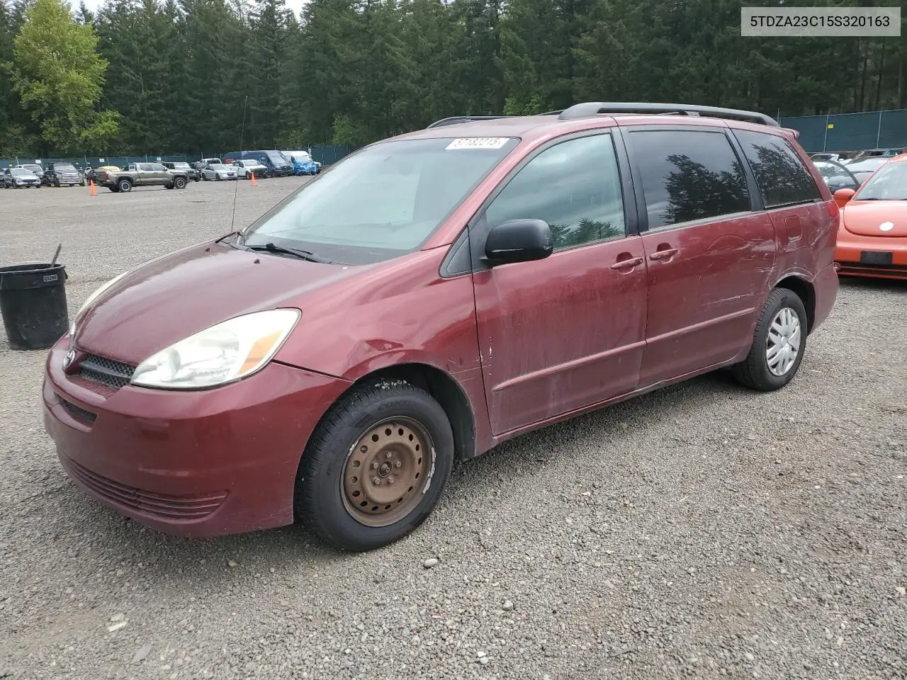 2005 Toyota Sienna Ce VIN: 5TDZA23C15S320163 Lot: 57182215