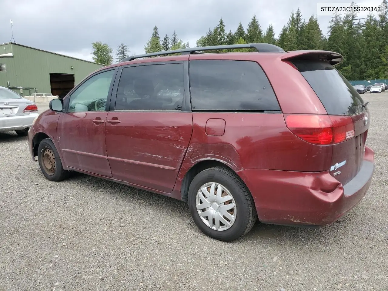 2005 Toyota Sienna Ce VIN: 5TDZA23C15S320163 Lot: 57182215