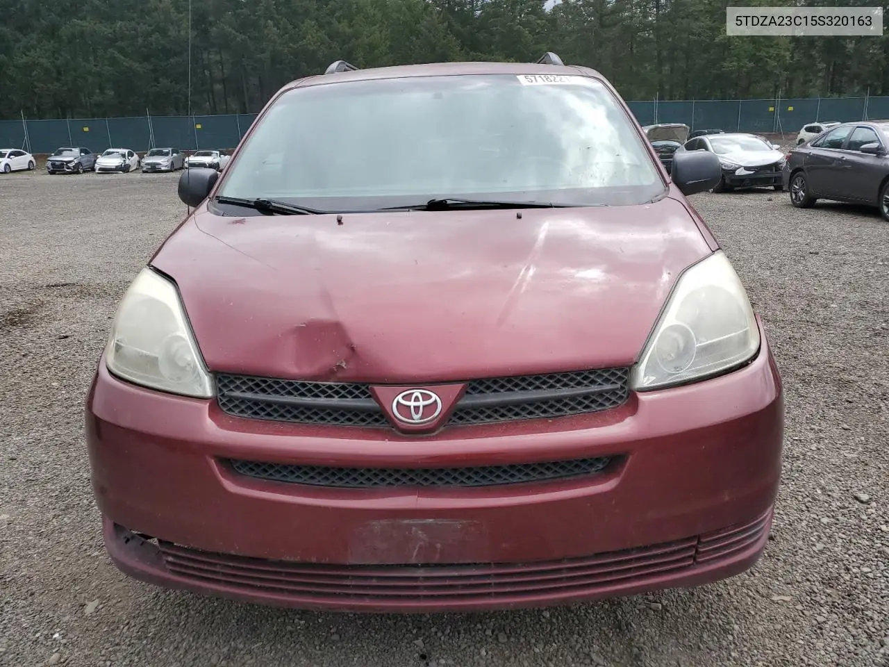 2005 Toyota Sienna Ce VIN: 5TDZA23C15S320163 Lot: 57182215