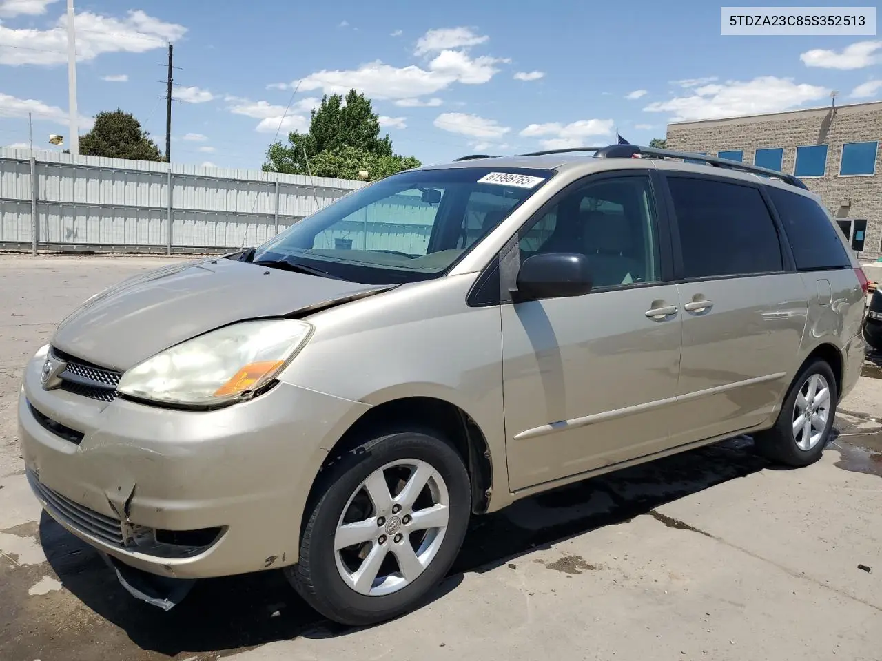 2005 Toyota Sienna Ce VIN: 5TDZA23C85S352513 Lot: 61998765