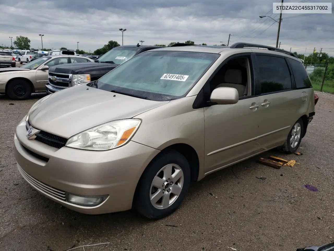 2005 Toyota Sienna Xle VIN: 5TDZA22C45S317002 Lot: 62491405