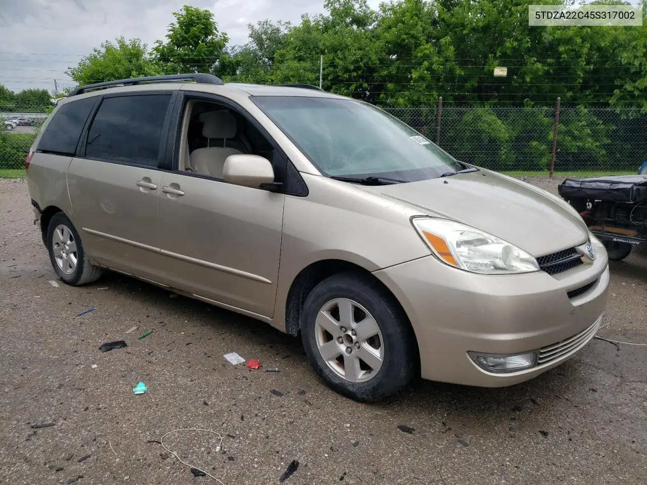 2005 Toyota Sienna Xle VIN: 5TDZA22C45S317002 Lot: 62491405